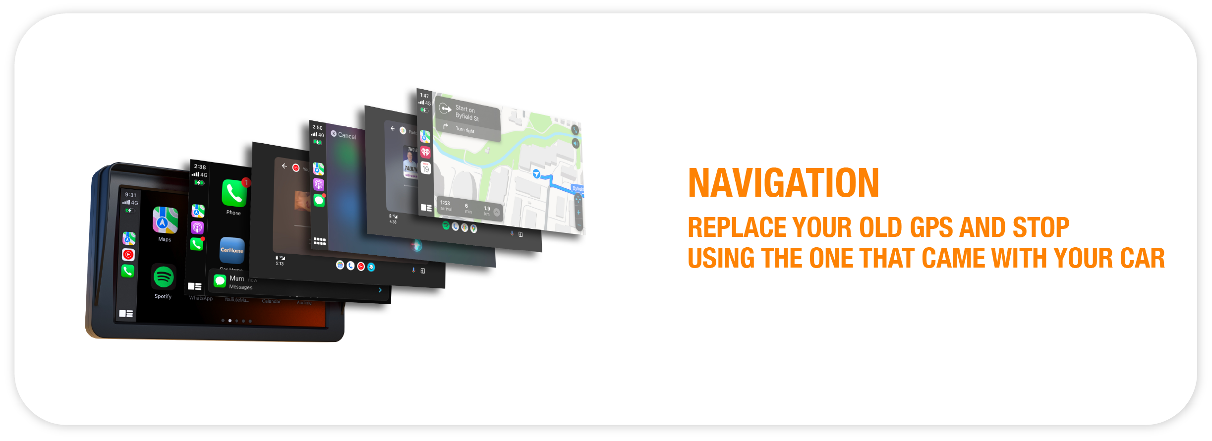 Replace your old GPS and stop using the one that came with your car
